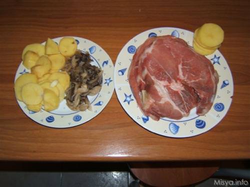 vitello-funghi-patate