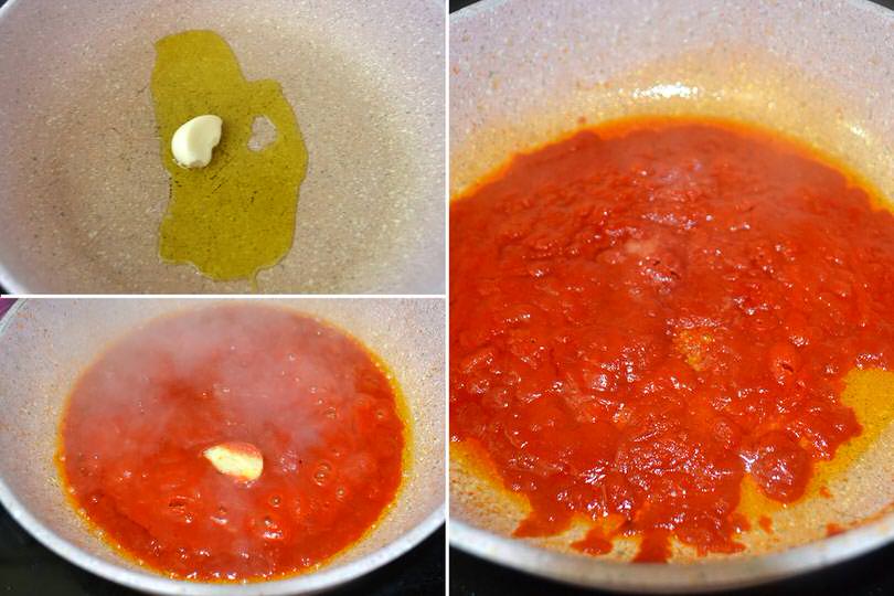 2 cuocere passata di pomodoro