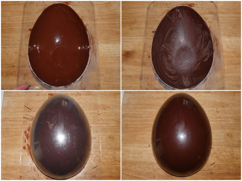 Uovo di Pasqua al cioccolato fondente - Uovo in camicia