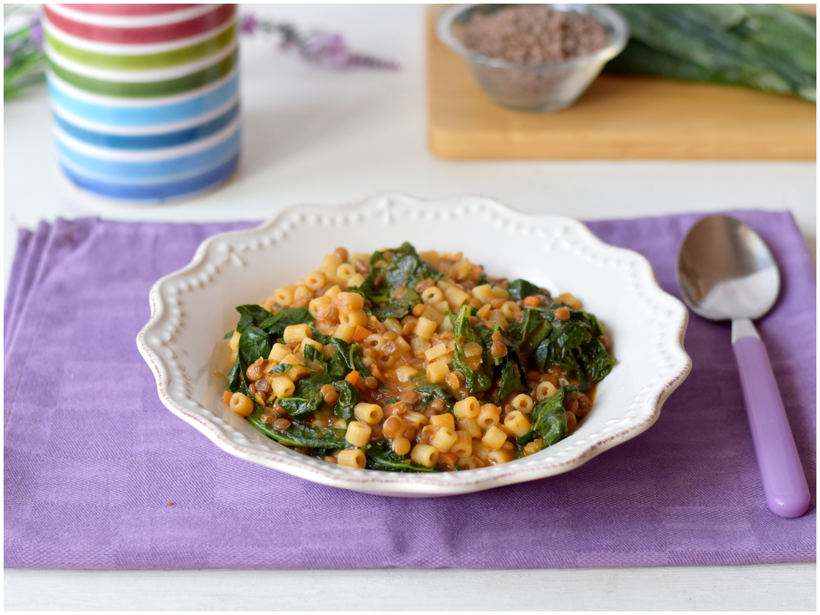 Pasta lenticchie e cavolo nero