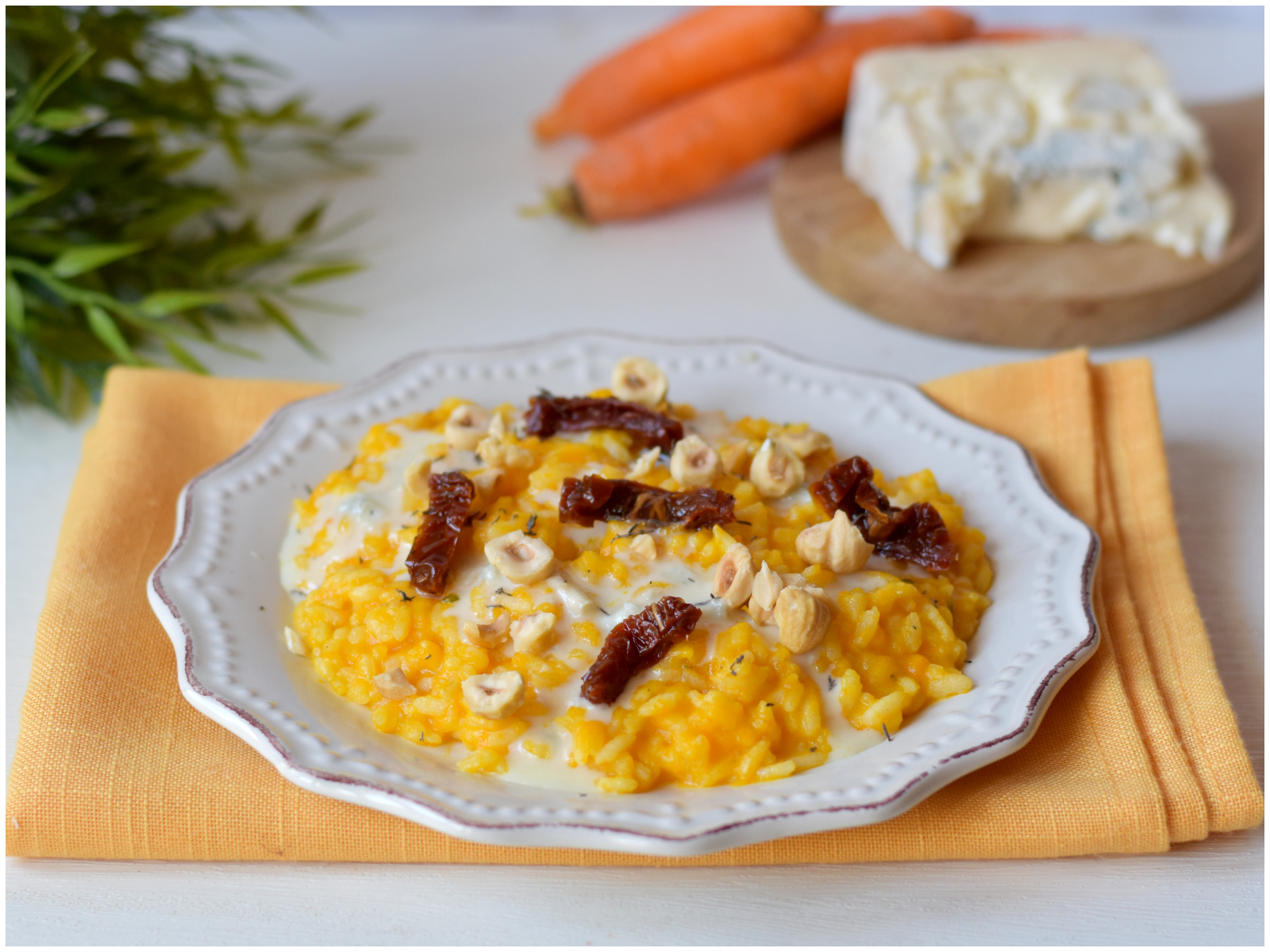 Risotto carote e gorgonzola